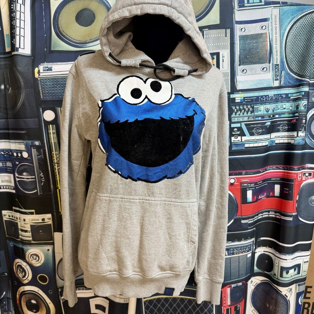 KRYPTIC & Sesame Street Collab Cookie Monster Pullover Hoodie W/Pockets